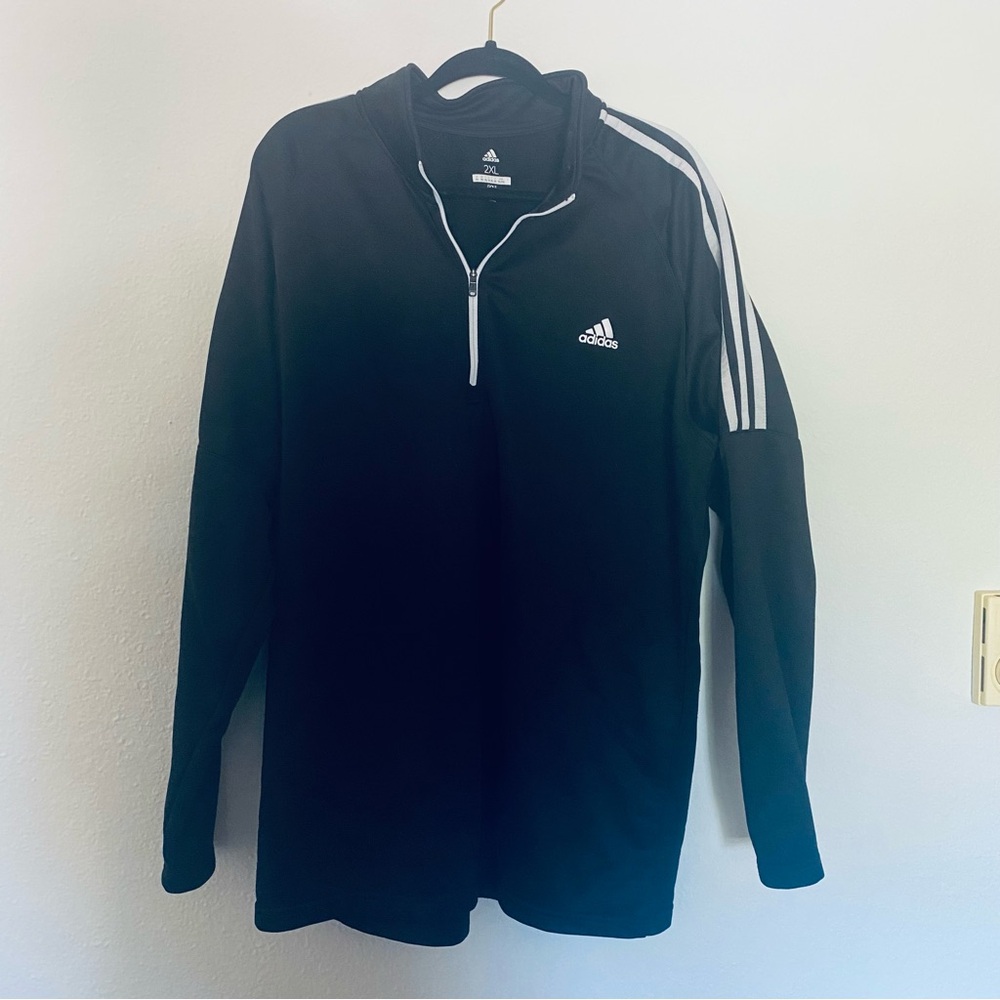 Men’s 2XL Half Zip Adidas Long Sleeve Sweater